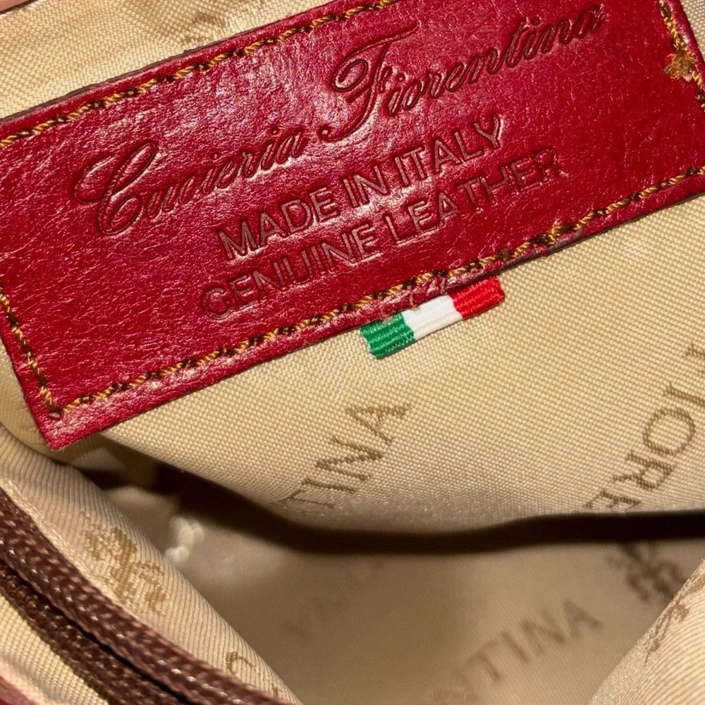 Vintage Cuoieria Fiorentina Italy red leather convertible purse back pack